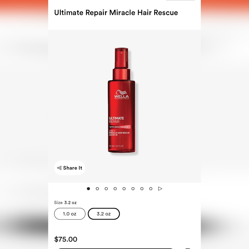 Wella Ultimate Repair 3.2 oz NEW
